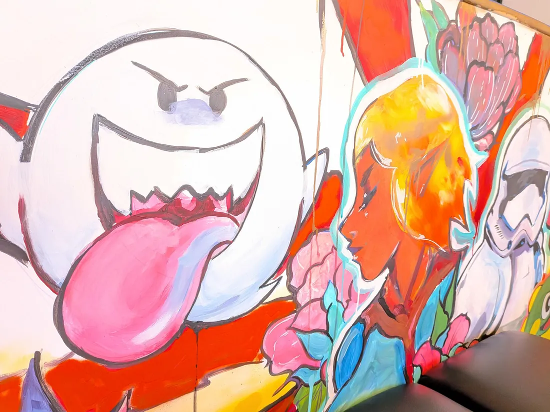 Fresque de Boo, le fantôme de Mario